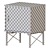 Stylish MUSKEN Bedside Table: Brown & White, 45x38x58 cm 3D model small image 4