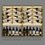 Modular Wine Rack | Wall Mounted | Black & Gold 3D model small image 10