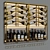 Modular Wine Rack | Wall Mounted | Black & Gold 3D model small image 1