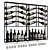 Modular Wine Rack | Wall Mounted | Black & Gold 3D model small image 4