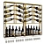 Modular Wine Rack | Wall Mounted | Black & Gold 3D model small image 6