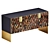 Modern Horn Wood Credenza 3D model small image 1