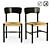 Solan Noir Set of 2 Chairs 3D model small image 6