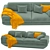 Elegant Kelvin Giormani Perini Sofa 3D model small image 5