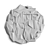 Elegant Metal Origami Wall Panel 3D model small image 5
