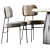 Stylish Kapoor Chair & Burin Table 3D model small image 3