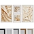 Modern Silk Frame Set with Abstract Patterns 3D model small image 1