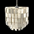 Modern Square Black/White Pendant Lamp 3D model small image 2