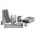 Executive Desk Set: Professional Elegance 3D model small image 2