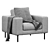 Modern Neo Armchair: Stylish Comfort 3D model small image 2