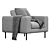 Modern Neo Armchair: Stylish Comfort 3D model small image 3