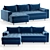 Volga 2: Stylish Corner Sofa 3D model small image 2