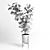 Ficus Lyrata Metal Dirt Vase 3D model small image 3