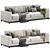 Modern Dallas 4 Seater Sofa 3D model small image 1