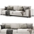 Modern Dallas 4 Seater Sofa 3D model small image 2