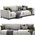 Modern Dallas 4 Seater Sofa 3D model small image 3