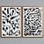 Modern Frame Set with Abstract Calligraphy Art  3D model small image 4