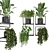 Metal Box Hanging Plant Set 3D model small image 2