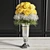 Yellow Rose & White Peony Floral Set 3D model small image 5