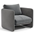 Modern Miller Armchair: Stylish Comfort 3D model small image 1