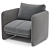 Modern Miller Armchair: Stylish Comfort 3D model small image 2