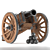 Medieval Pound Howitzer: Authentic Artillery Replica 3D model small image 1