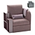 Comfort Lounge Upholstered Sofa 3D model small image 2