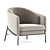 Elegant Minotti Fil Noir Armchair 3D model small image 1