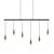 Sleek Metal Pendant with Six Lamps 3D model small image 1