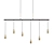 Sleek Metal Pendant with Six Lamps 3D model small image 2