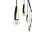 Sleek Metal Pendant with Six Lamps 3D model small image 3