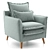 Ocean Comfort: Stylish Armchair for Relaxation 3D model small image 1