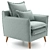 Ocean Comfort: Stylish Armchair for Relaxation 3D model small image 4