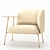 Modern Corner Fabric Armchair 3D model small image 6