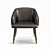 Luxury Leather Dining Chair 3D model small image 2