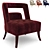 Naj Velvet Armchair: Luxurious Comfort 3D model small image 1