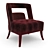 Naj Velvet Armchair: Luxurious Comfort 3D model small image 2