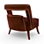 Naj Velvet Armchair: Luxurious Comfort 3D model small image 3
