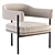 Elegant Isabella Armchair 3D model small image 2