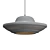 Gilded UFO Pendant Light 3D model small image 2