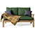 Ventura 2-Seater Sofa: Stylish Deep Seating 3D model small image 2
