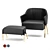 Mid-Century Inspired Jackie 2 Armchair 3D model small image 3