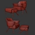 Mid-Century Inspired Jackie 2 Armchair 3D model small image 4