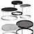 Modern Geometric Drum Coffee Table 3D model small image 2
