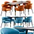 Elegance Dining Set: Alexia Chair & Chalawan Table 3D model small image 1