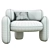 Embrace Armchair: Modern Comfort in Every Detail 3D model small image 4