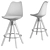 Elegant Mirabella Bar Stool - Perfect for Home or Office 3D model small image 4