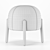 Sally Pouf + Helle: Sleek and Versatile Seating 3D model small image 6