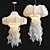 Elegant Silk Jellyfish Pendant Light 3D model small image 1