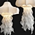 Elegant Silk Jellyfish Pendant Light 3D model small image 2